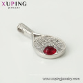 32073 xuping wholesale costume jewelry tennis racket shaped birthstone charm pendants